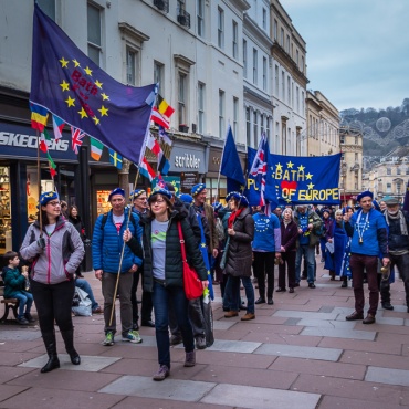 Bath for Europe monthly rally, January 2019. Photo © Clive Dellard.