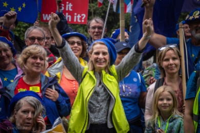 Wera Hobhouse MP with Bath for Europe on #MarchForChange, 20th July. Photo © Clive Dellard.